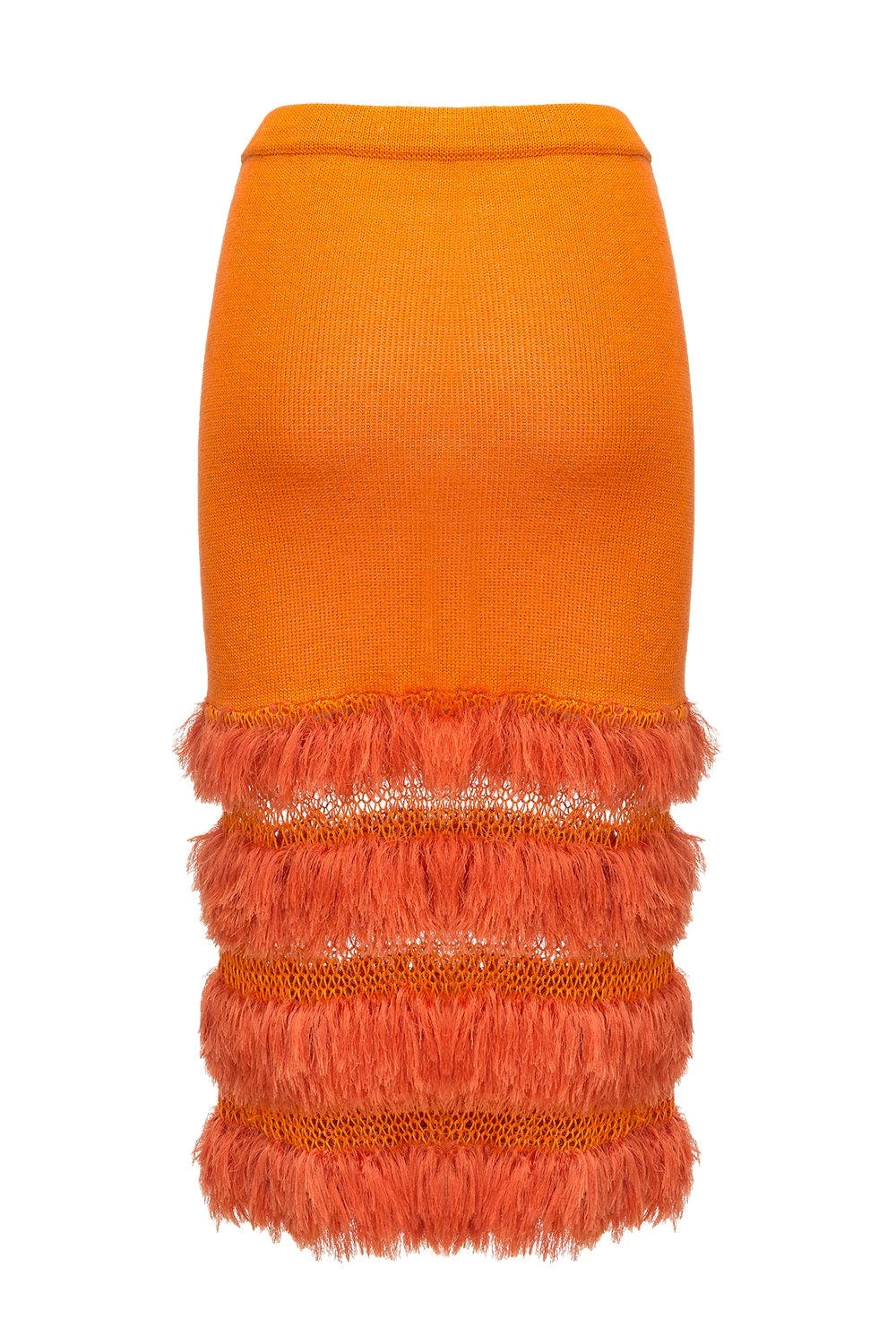 Andreeva Golden Poppy Knit Skirt With Handmade Knit Details - Image 3