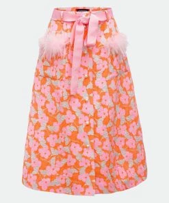 Andreeva Pink Skirt With Feather Details