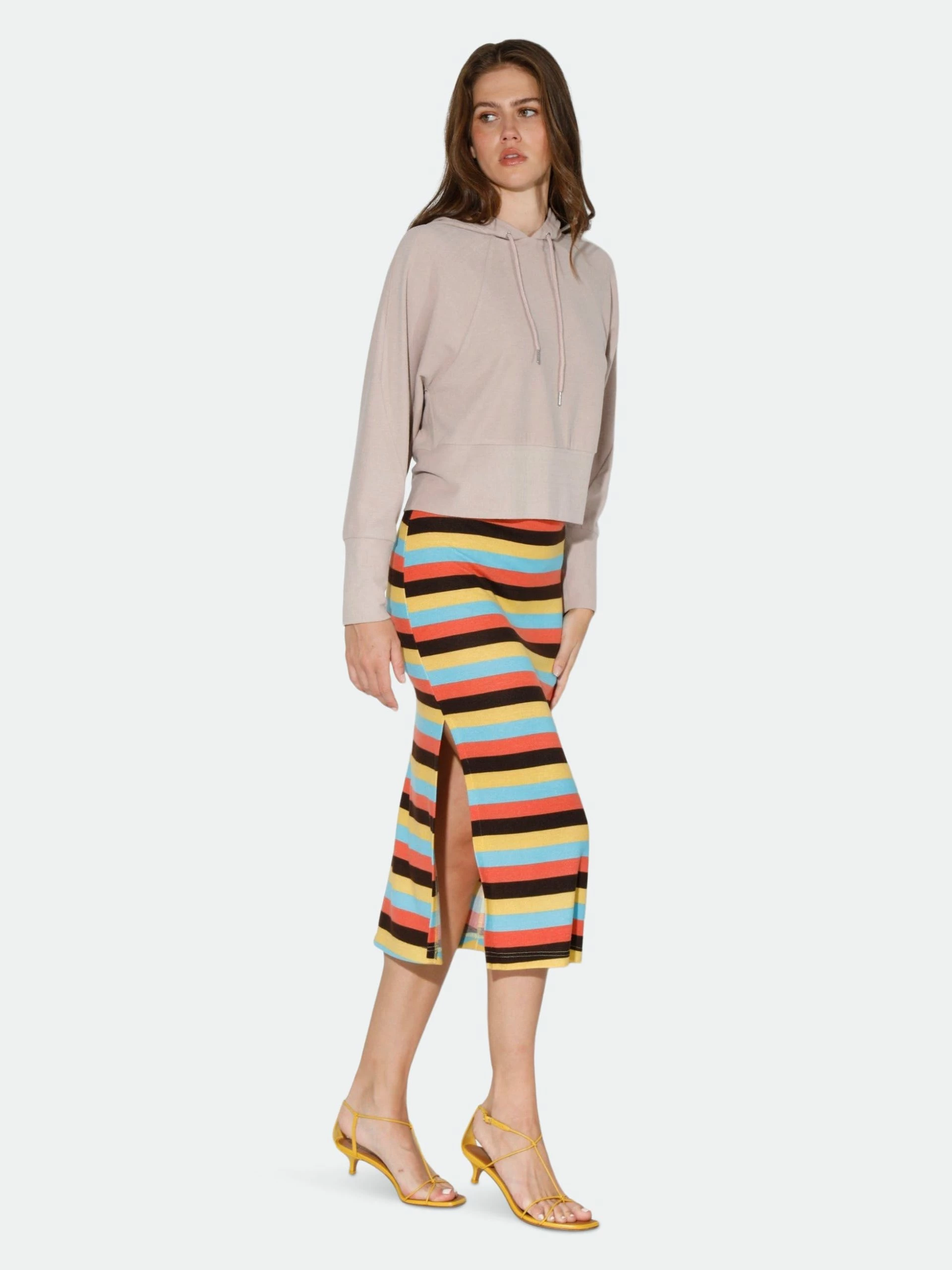 Walter Baker Annika Skirt, Mod Stripe Knit - Printed Knit