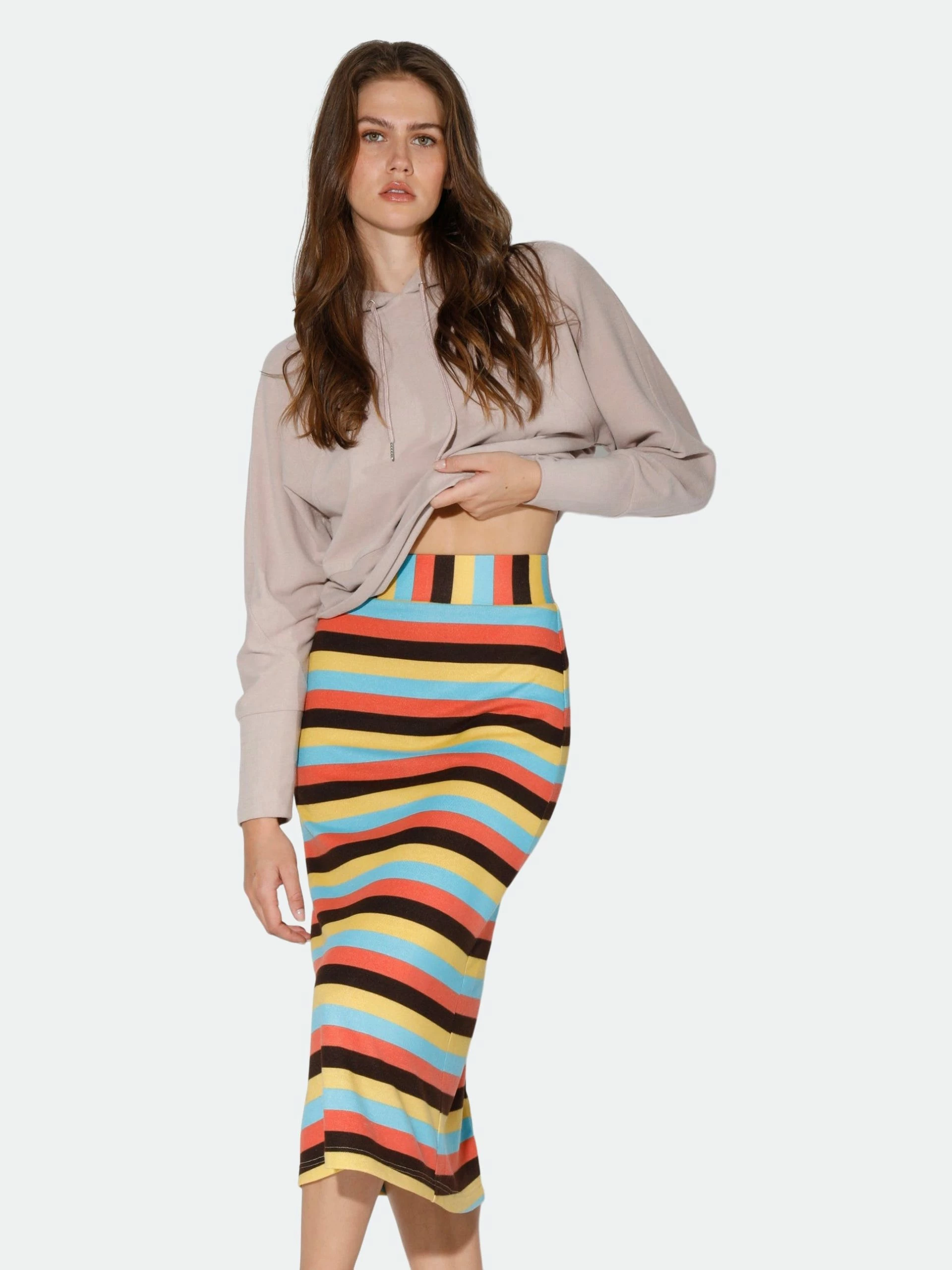 Walter Baker Annika Skirt, Mod Stripe Knit - Printed Knit - Image 2