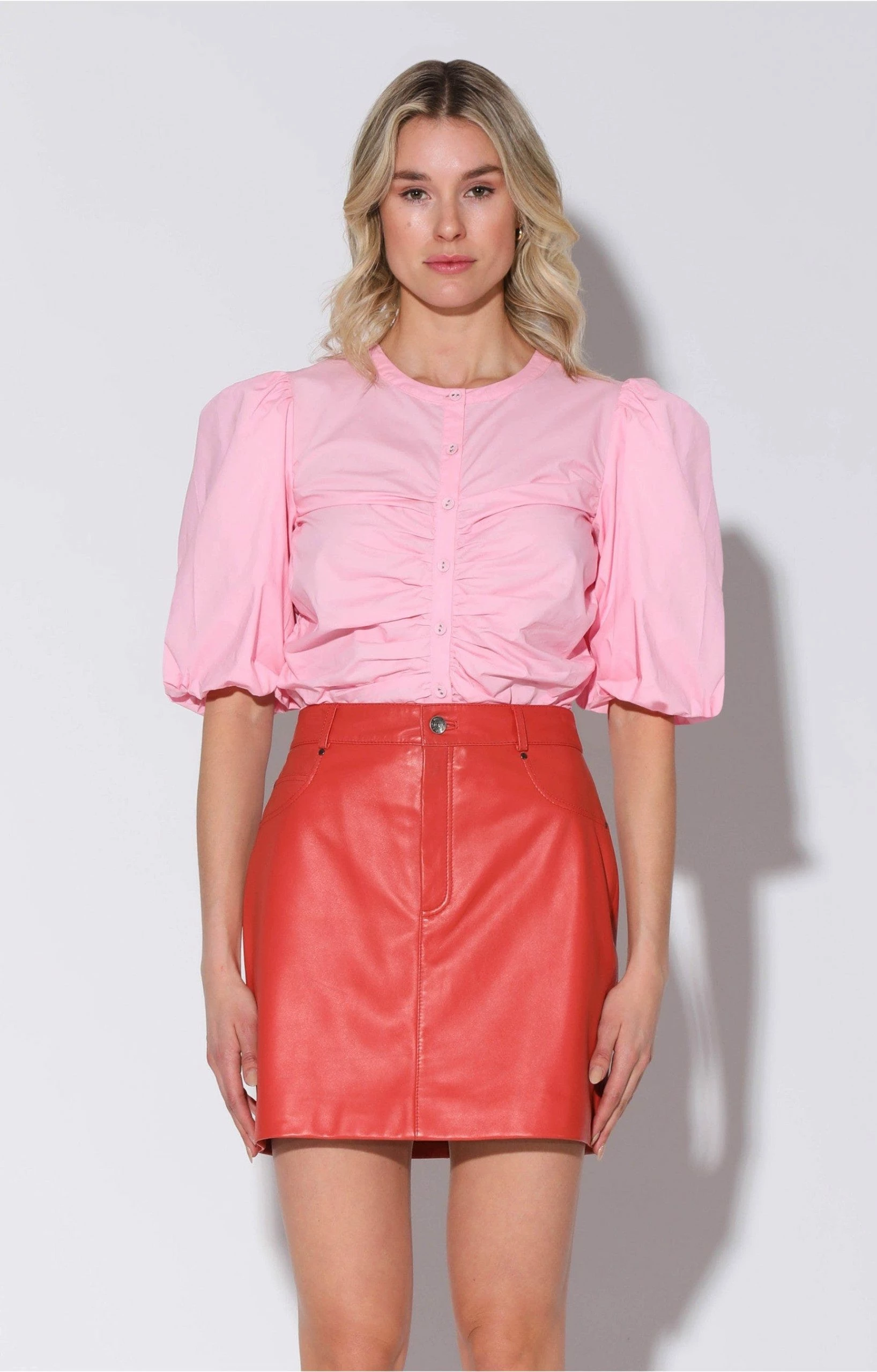 Walter Baker Alicia Skirt, Salmon - Leather - Image 2