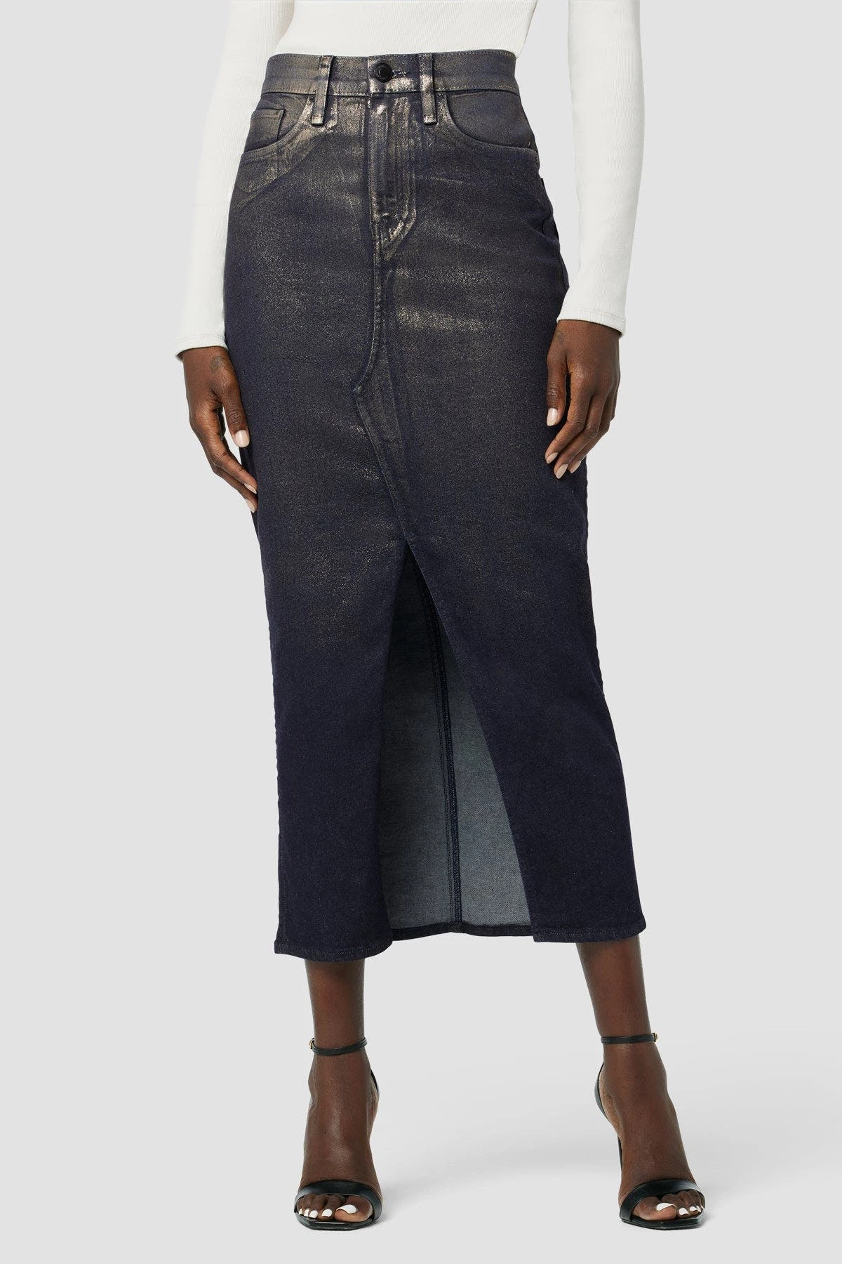 Hudson Jeans Reconstructed Skirt - Ombre Foil