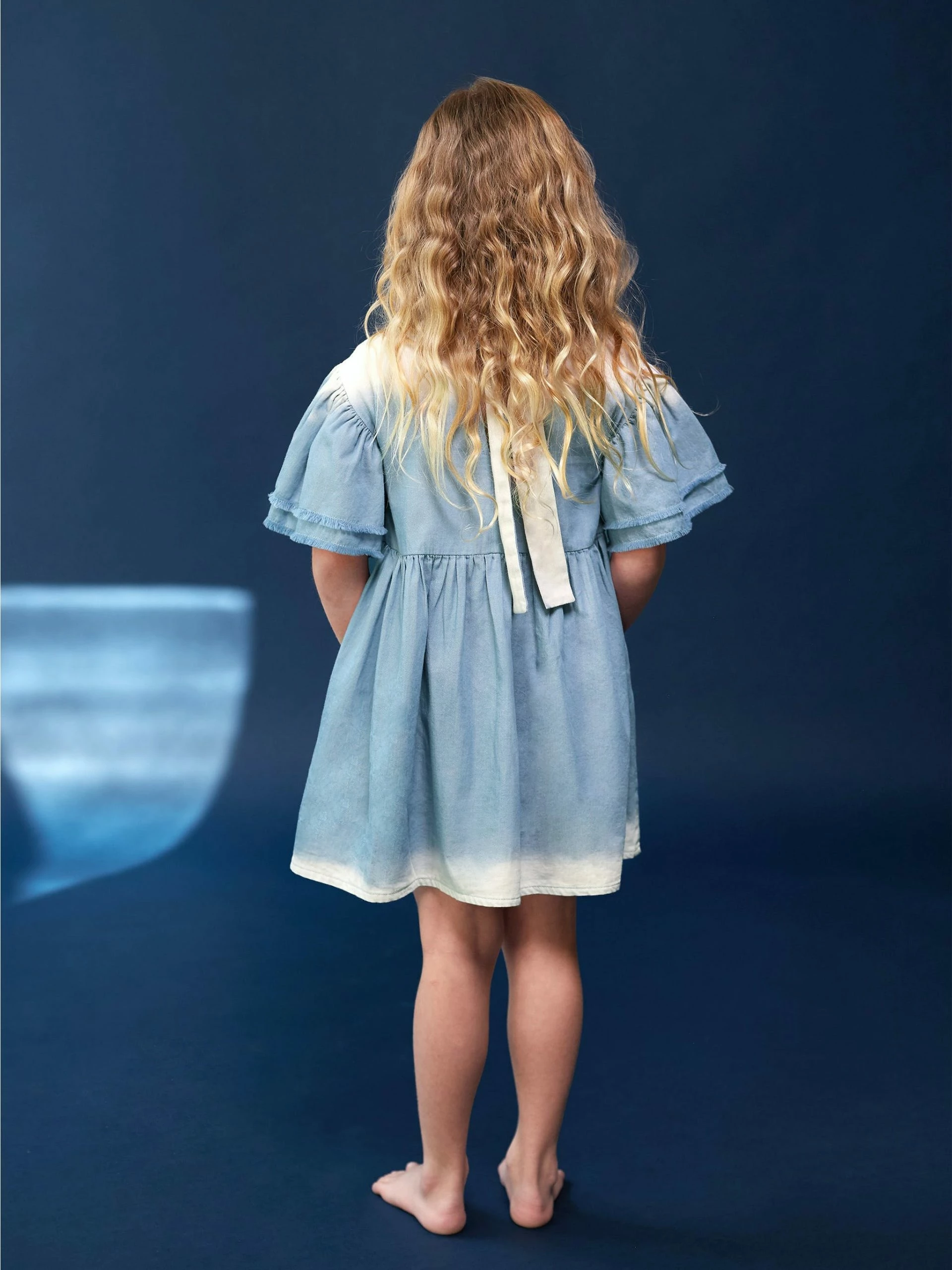 OMAMImini Fit & Flare Denim Dress - Image 3