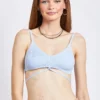 Emory Park Henley Spaghetti Strap Crop Top