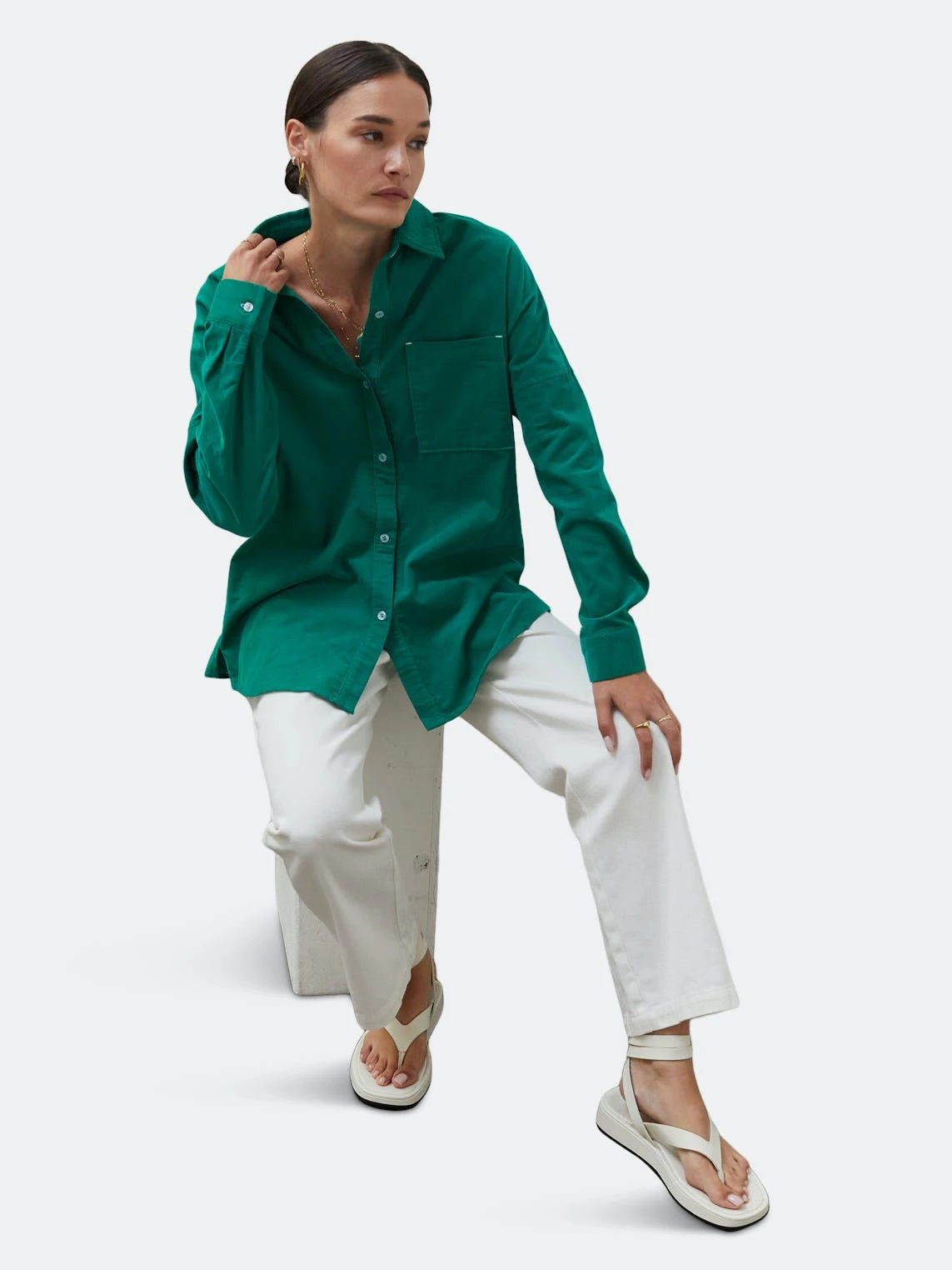 Crescent Mardi Corduroy Oversized Shirt - Image 3