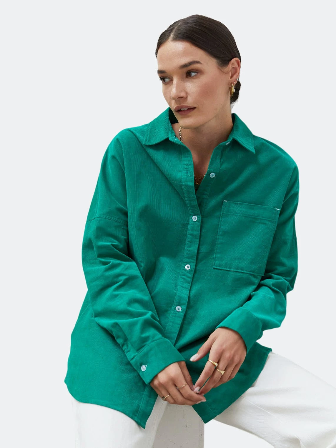 Crescent Mardi Corduroy Oversized Shirt - Image 2