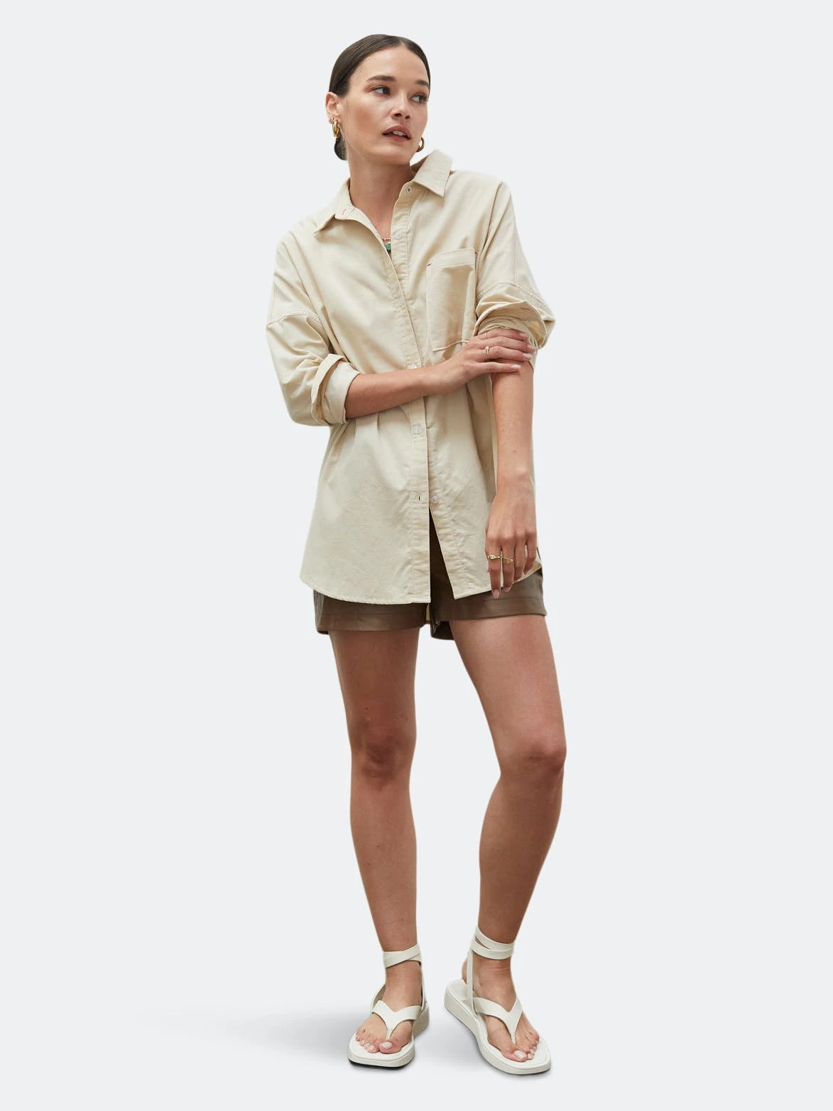 Crescent Mardi Corduroy Oversized Shirt - Image 5