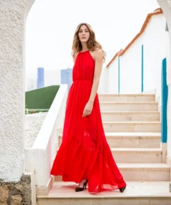 SOHUMAN Charlotte Red Long Dress