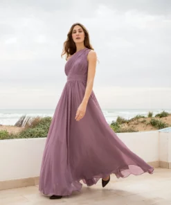SOHUMAN Emma One Shoulder Maxi Dress