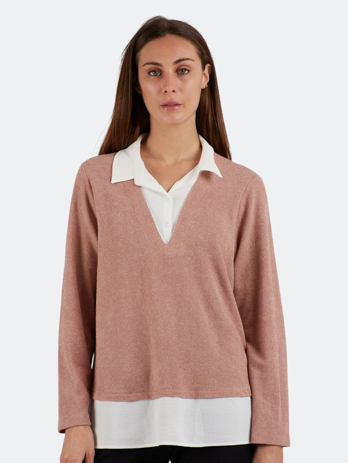 SOHUMAN Yasmin Rose Blouse With Double Collar - Image 3