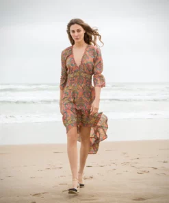 SOHUMAN Amelia Midi Dress With Printed Figures