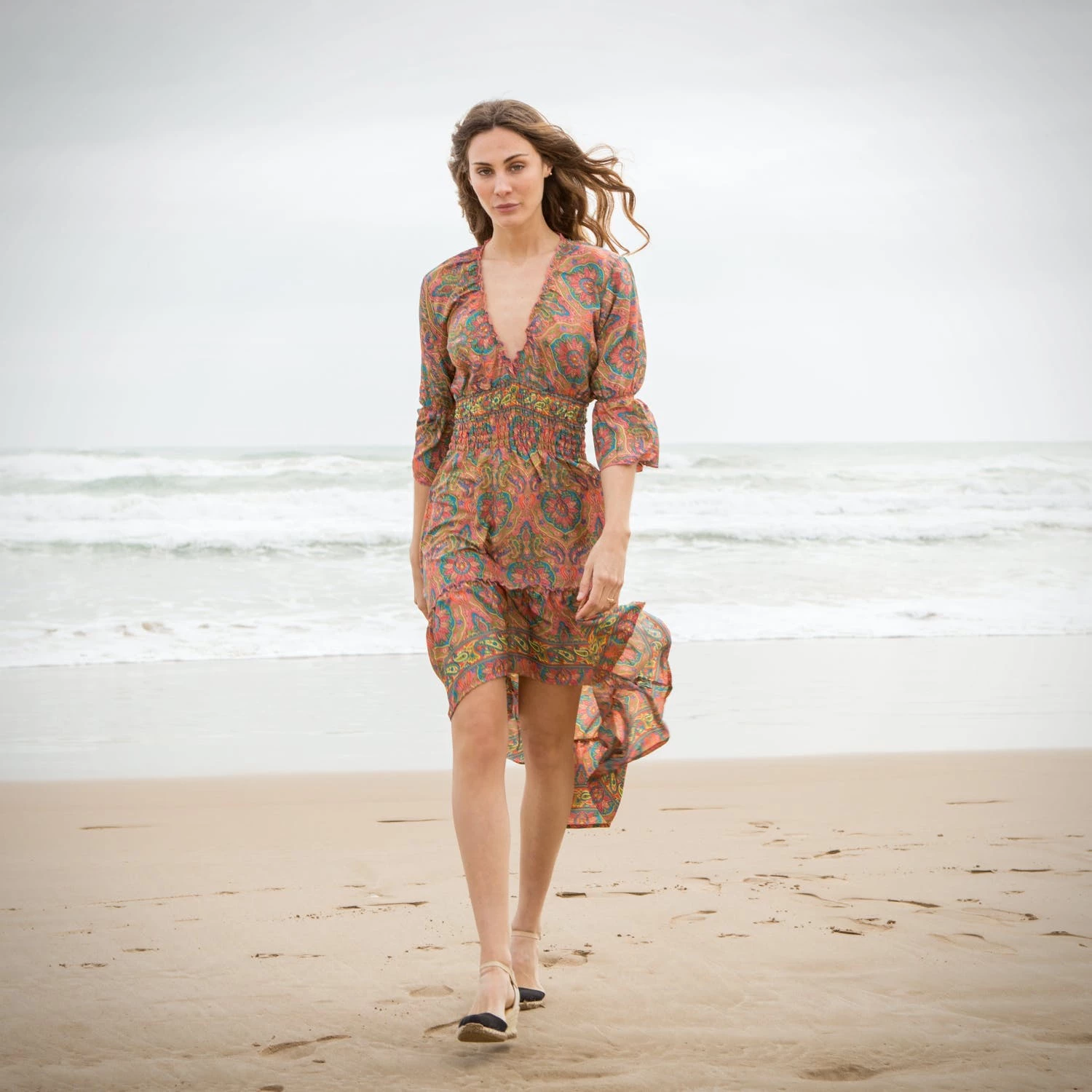 SOHUMAN Amelia Midi Dress With Printed Figures 1 SOHUMAN Amelia Midi Dress With Printed Figures