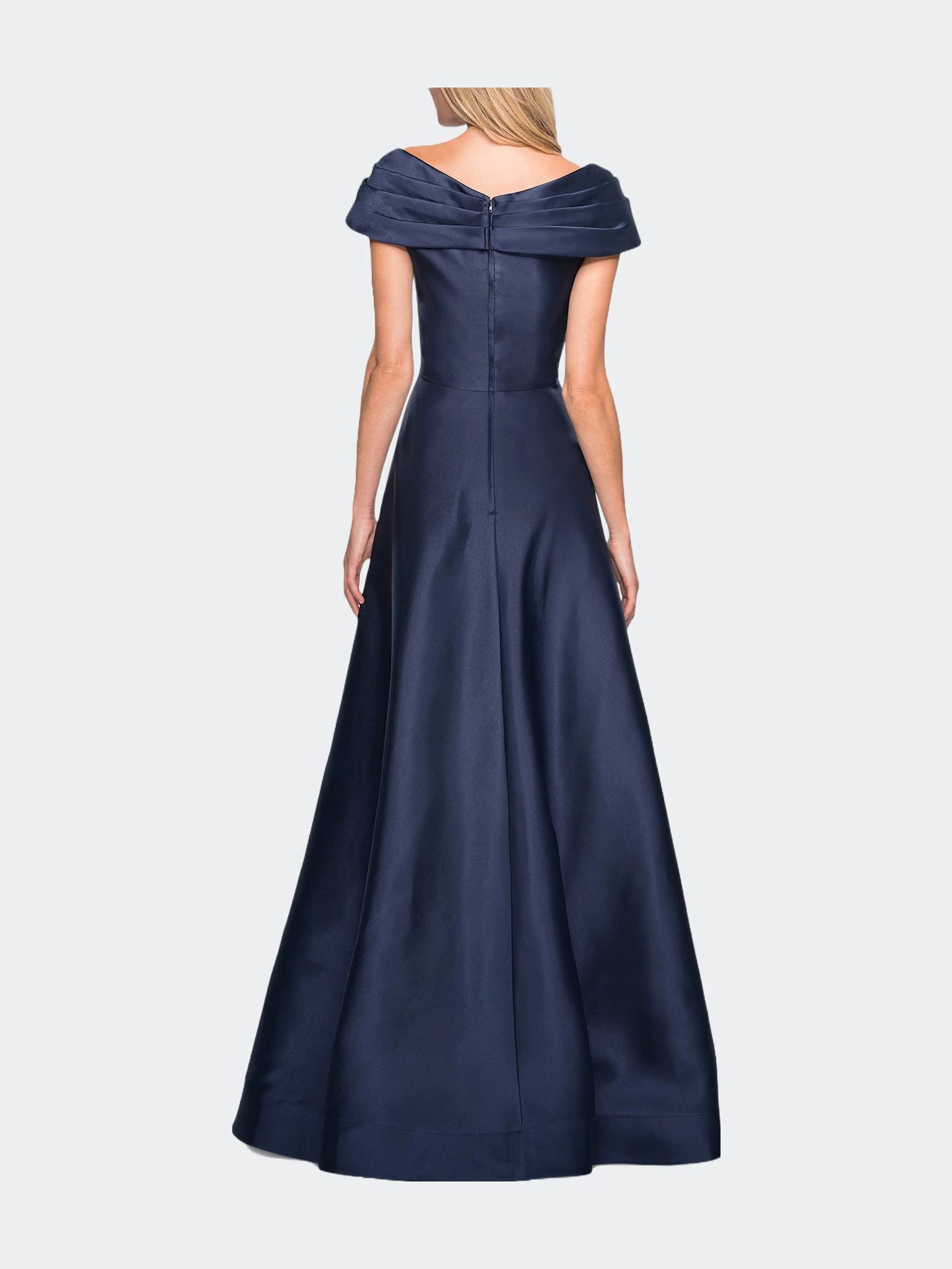 La Femme Ong A-Line Off The Shoulder Gown With Pockets - Image 3