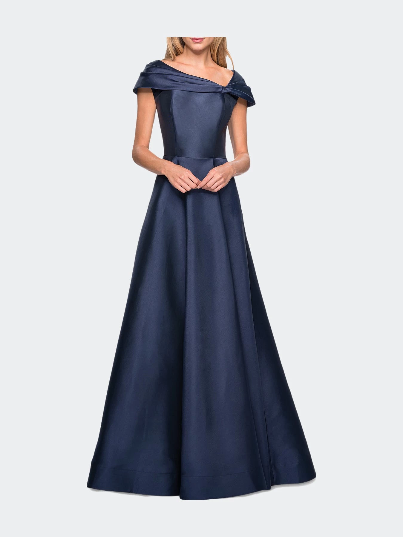 La Femme Ong A-Line Off The Shoulder Gown With Pockets - Image 2