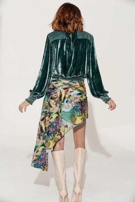 Lahive Agapi Asymmetrical Graffiti Skirt - Image 3