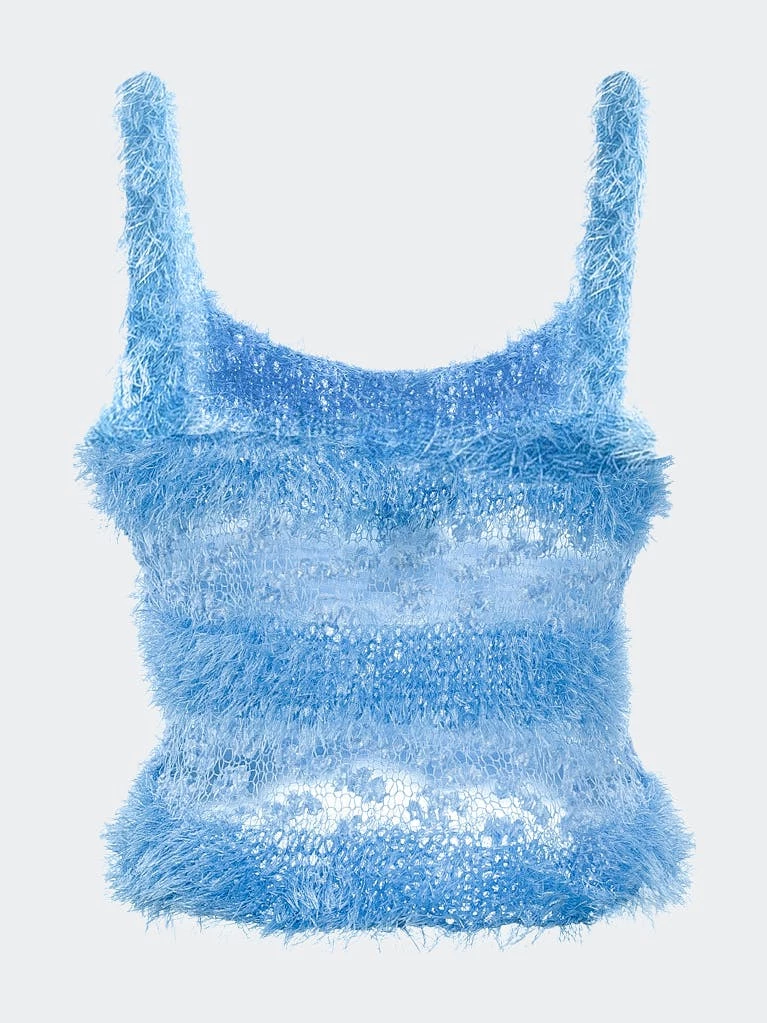 Andreeva Baby Blue Handmade Knit Top - Image 2