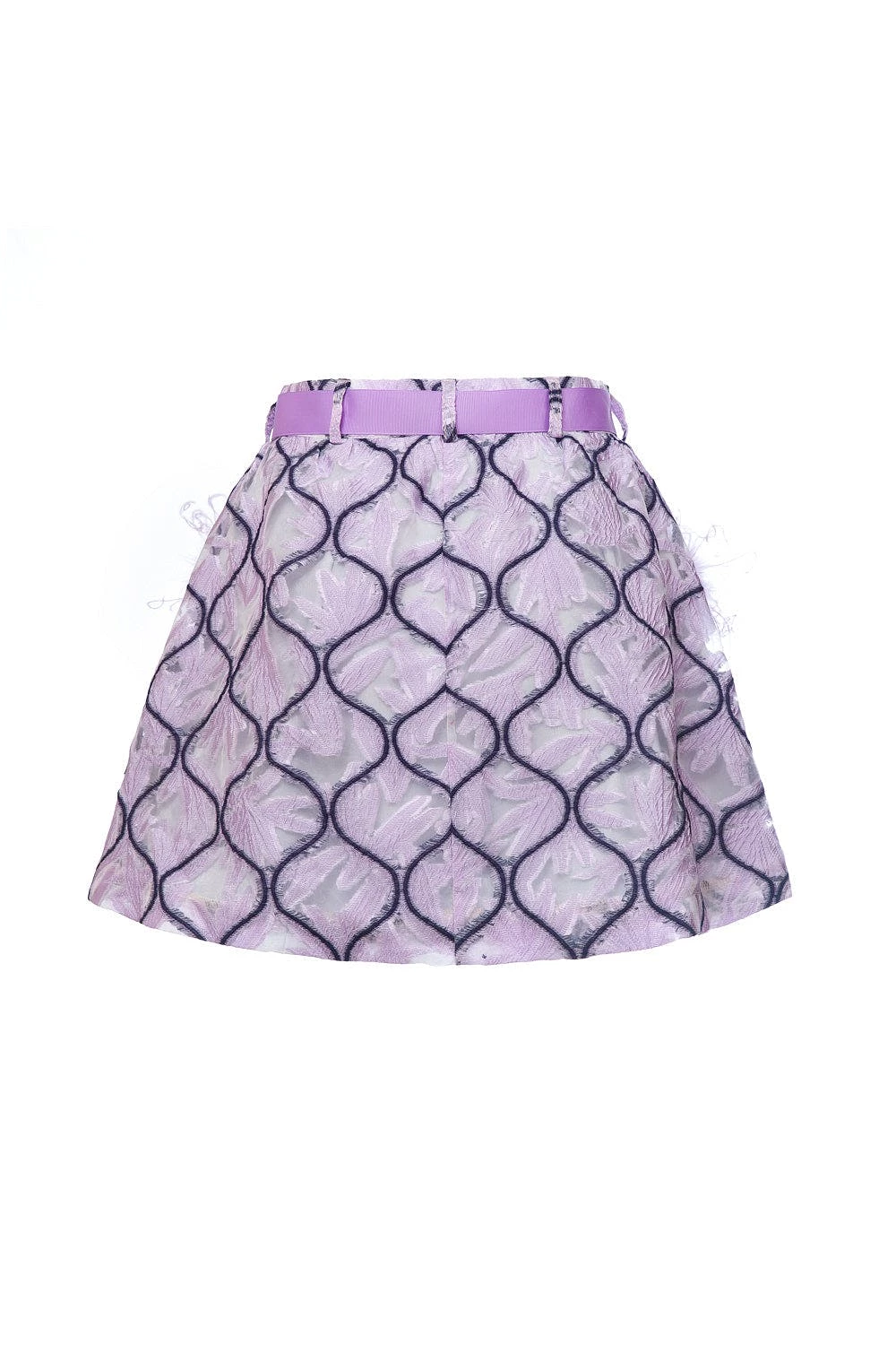 Andreeva Lavender Skirt With Feathers Details - Image 3