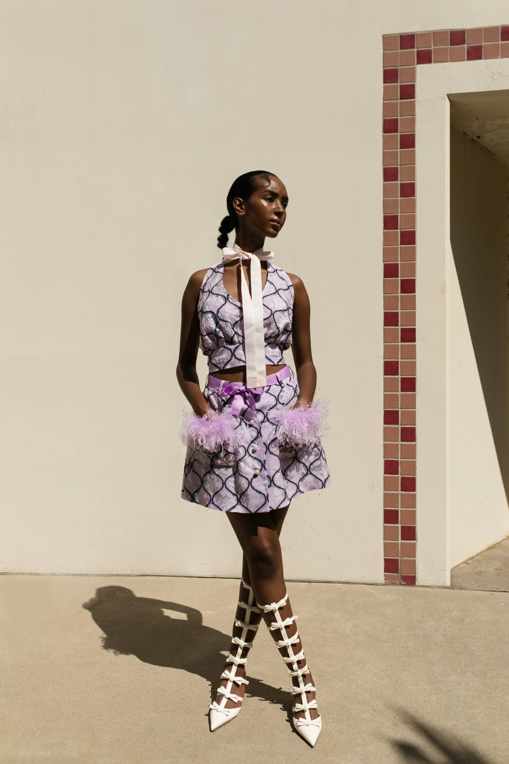 Andreeva Lavender Cross-Front Top - Image 2