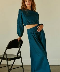 Crescent Dalia Poplin Maxi Skirt Set
