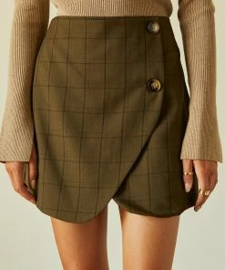 Crescent Kelly Plaid Mini Skirt