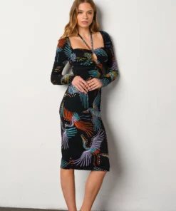 Hutch Luka Dress - Black Cranes