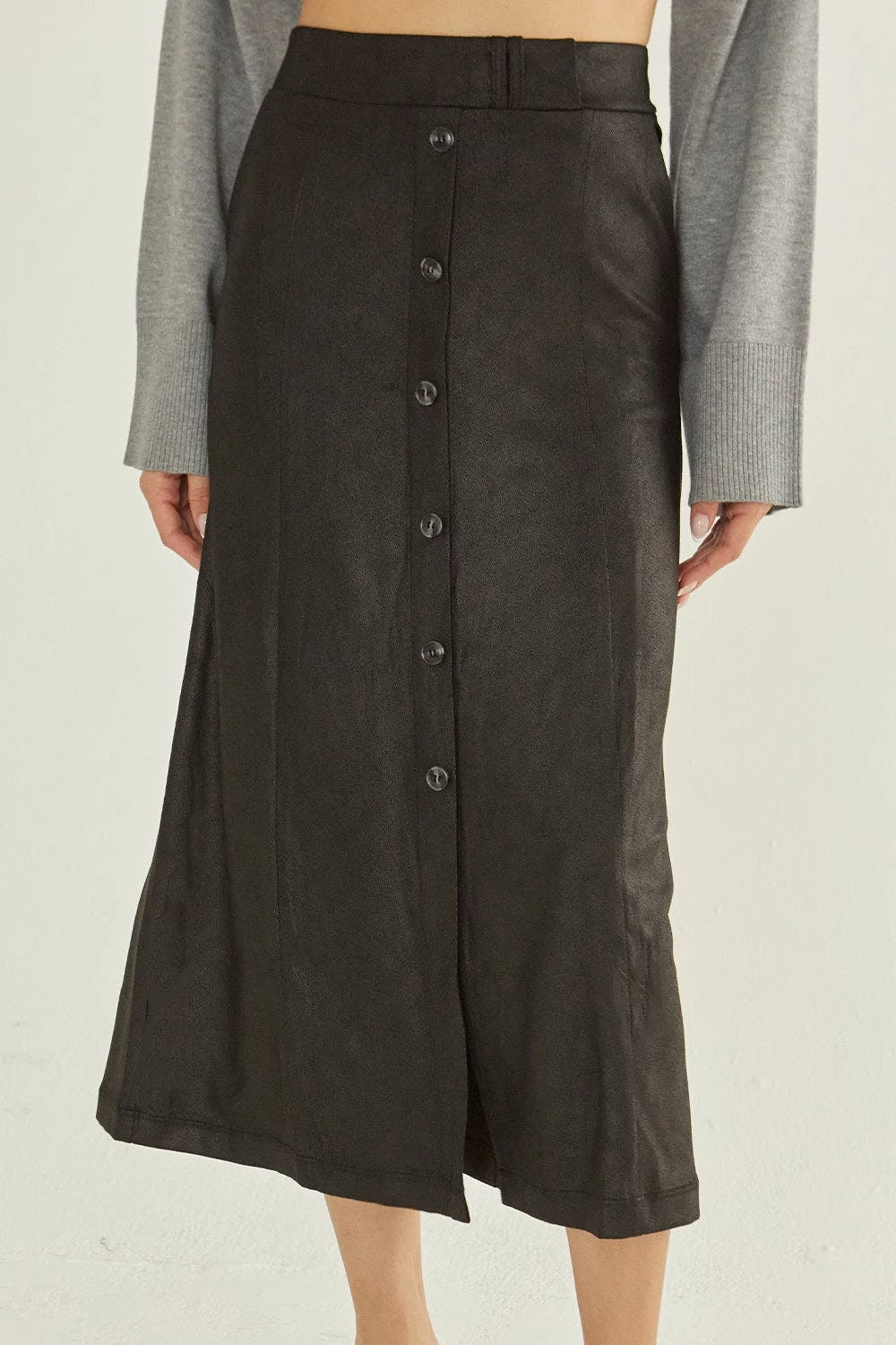 Crescent Preston Suede Midi Skirt - Image 2