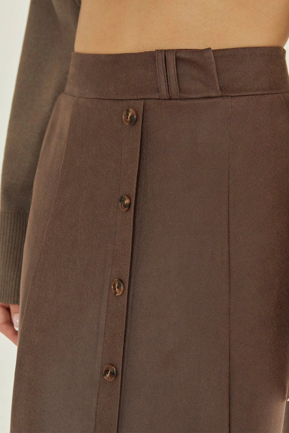 Crescent Preston Suede Midi Skirt - Image 6