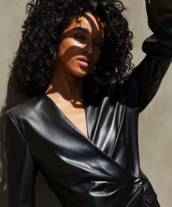 Crescent Kendal Vegan Leather Mini Dress