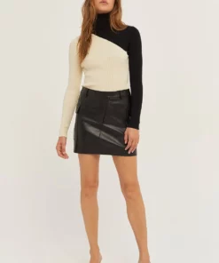 Crescent Ellie Vegan Leather Mini Skirt