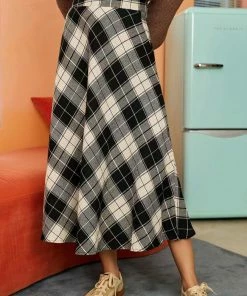 Anna-Kaci Plaid Print Fall Skirt