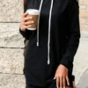 Anna-Kaci Shoulder Cutout Hoodie Dress