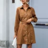 Anna-Kaci Button Down Safari Dress