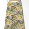 Anna-Kaci High Rise Floral Painted Printed Midi Slip Skirt