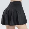 Anna-Kaci Mini Ruffled Flounce Lined Circle Tennis Skirt