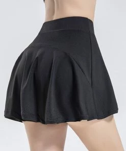 Anna-Kaci Mini Ruffled Flounce Lined Circle Tennis Skirt