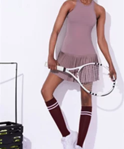 Anna-Kaci Sleeveless Racerback Ruffled Mini Exercise Dress