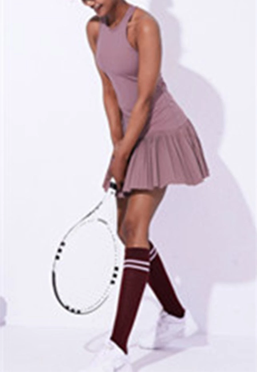 Anna-Kaci Sleeveless Racerback Ruffled Mini Exercise Dress - Image 5