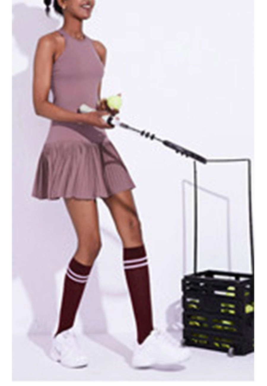 Anna-Kaci Sleeveless Racerback Ruffled Mini Exercise Dress - Image 3