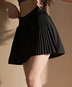 Anna-Kaci Ruffled Sides Elastic Waistband Active Skirt