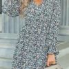 Anna-Kaci Multicolor Floral Print Dress