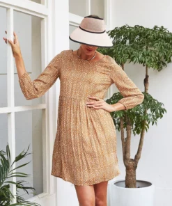 Anna-Kaci Floral Print Long Sleeve Tunic Dress