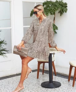 Anna-Kaci Cheetah Print Tunic Dress