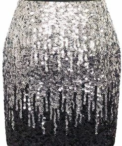 Anna-Kaci Sequin Stretchy Party Mini Skirt