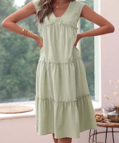 Anna-Kaci Sleeveless Ruffle Tiered Dress