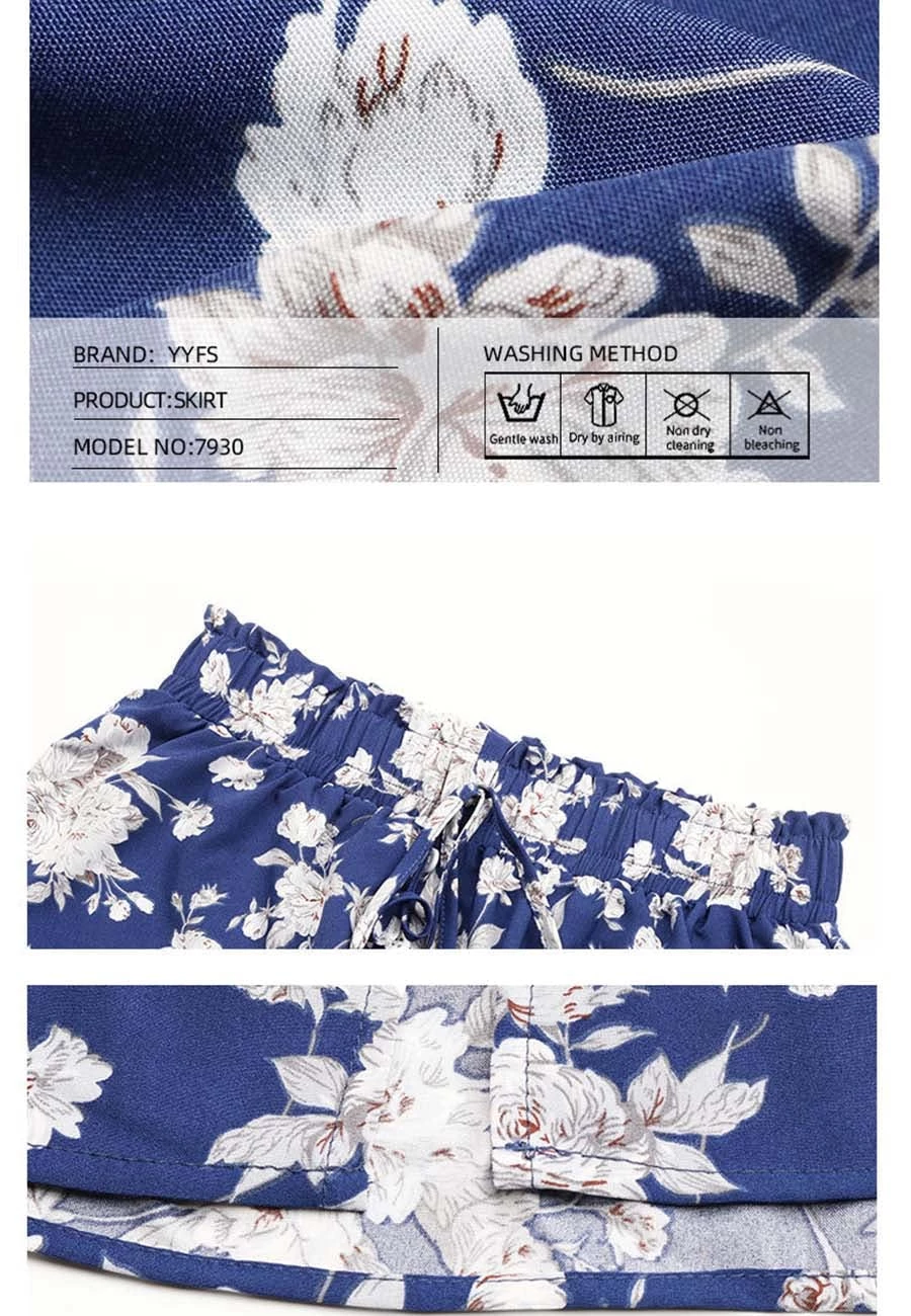 Anna-Kaci Shirred Waist Floral Maxi Skirt - Image 3