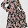 Anna-Kaci Tie Waist Pleated Floral Dress
