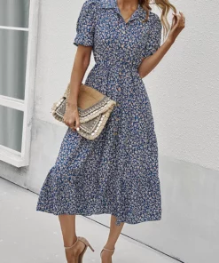 Anna-Kaci Floral Puff Sleeve Vintage Dress 17 Anna-Kaci Floral Puff Sleeve Vintage Dress -Trespass swimwear-shop M00762501271593 376672741