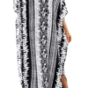 Anna-Kaci Snake Print Bikini Cover Up Beach Maxi Dress With Belt