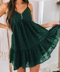 Anna-Kaci Clip Dot Ruffle Summer Dress