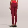 SOBEYO Legging Solid High Waisted Bubble Stretchable Fabric - Red
